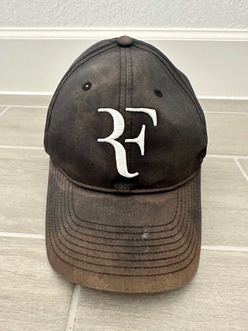 Nike Roger Federer RF Dri-Fit Hat Legacy 91 Black Sun Bleached Hat